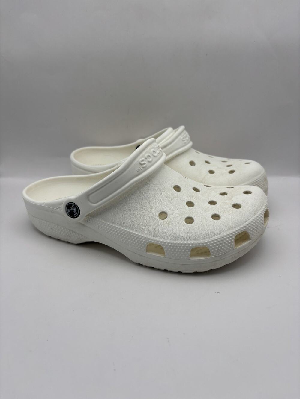 Crocs Classic Clogs White Sandals Women Size 9 Men Size 7